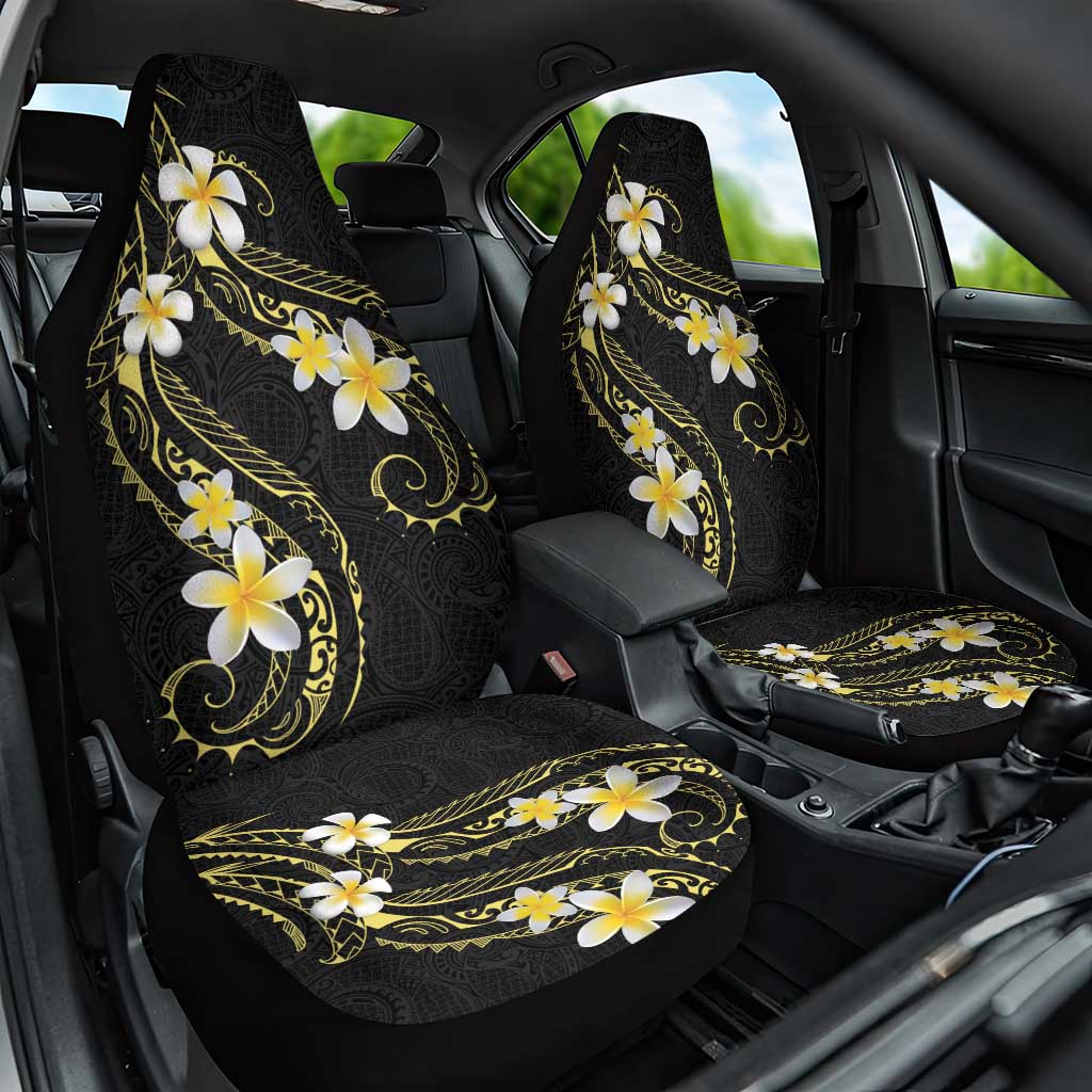 Polynesia Tattoo With Plumeria Car Seat Cover Elegant Vibes