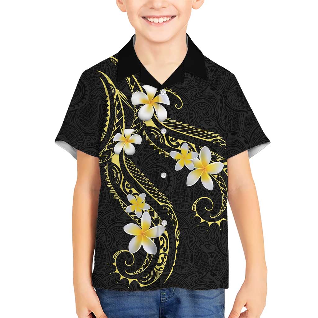 Polynesia Tattoo With Plumeria Family Matching Short Sleeve Bodycon Dress and Hawaiian Shirt Elegant Vibes