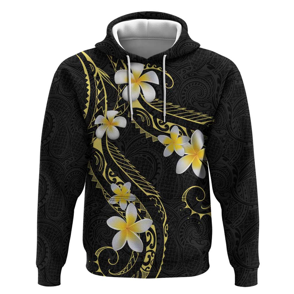 Polynesia Tattoo With Plumeria Hoodie Elegant Vibes