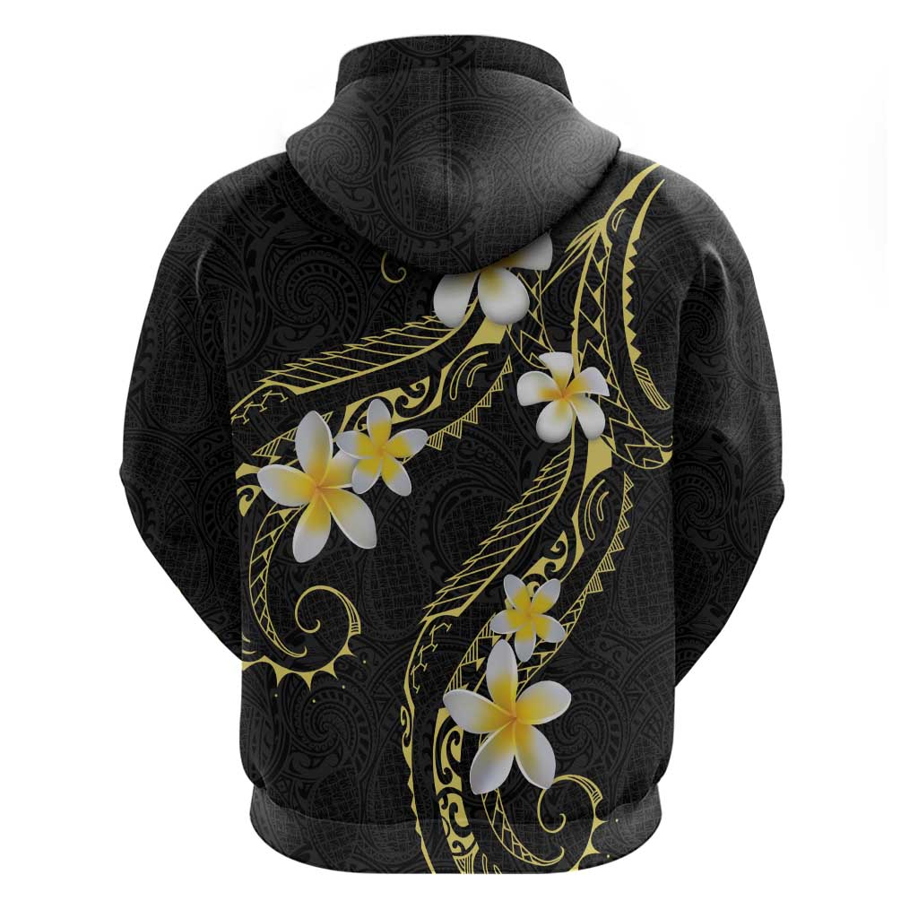 Polynesia Tattoo With Plumeria Hoodie Elegant Vibes