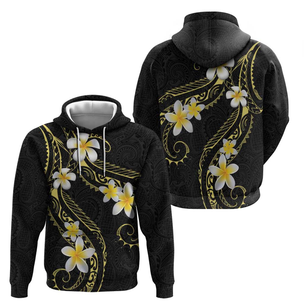 Polynesia Tattoo With Plumeria Hoodie Elegant Vibes