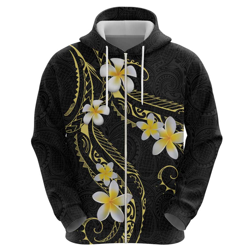 Polynesia Tattoo With Plumeria Hoodie Elegant Vibes