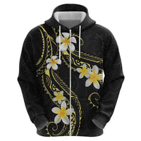 Polynesia Tattoo With Plumeria Hoodie Elegant Vibes