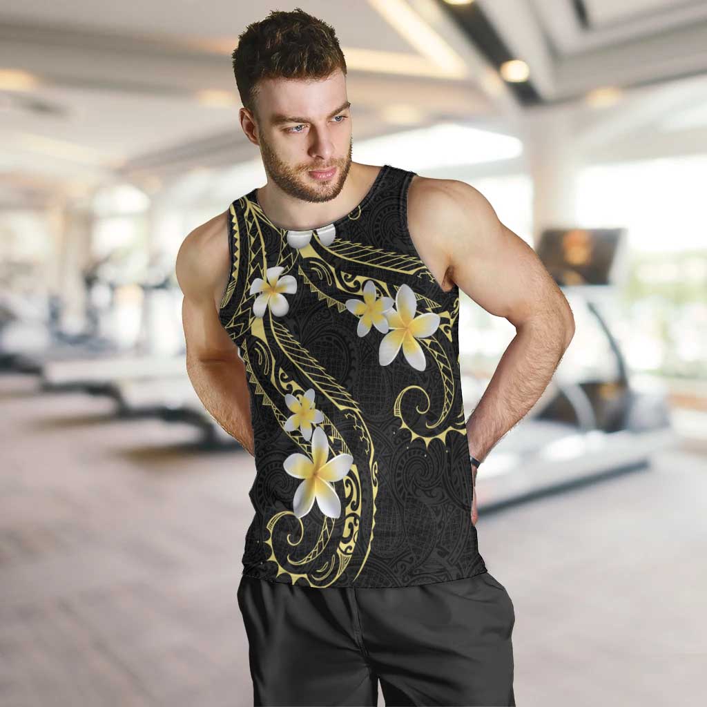 Polynesia Tattoo With Plumeria Men Tank Top Elegant Vibes