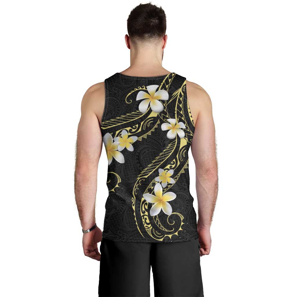 Polynesia Tattoo With Plumeria Men Tank Top Elegant Vibes