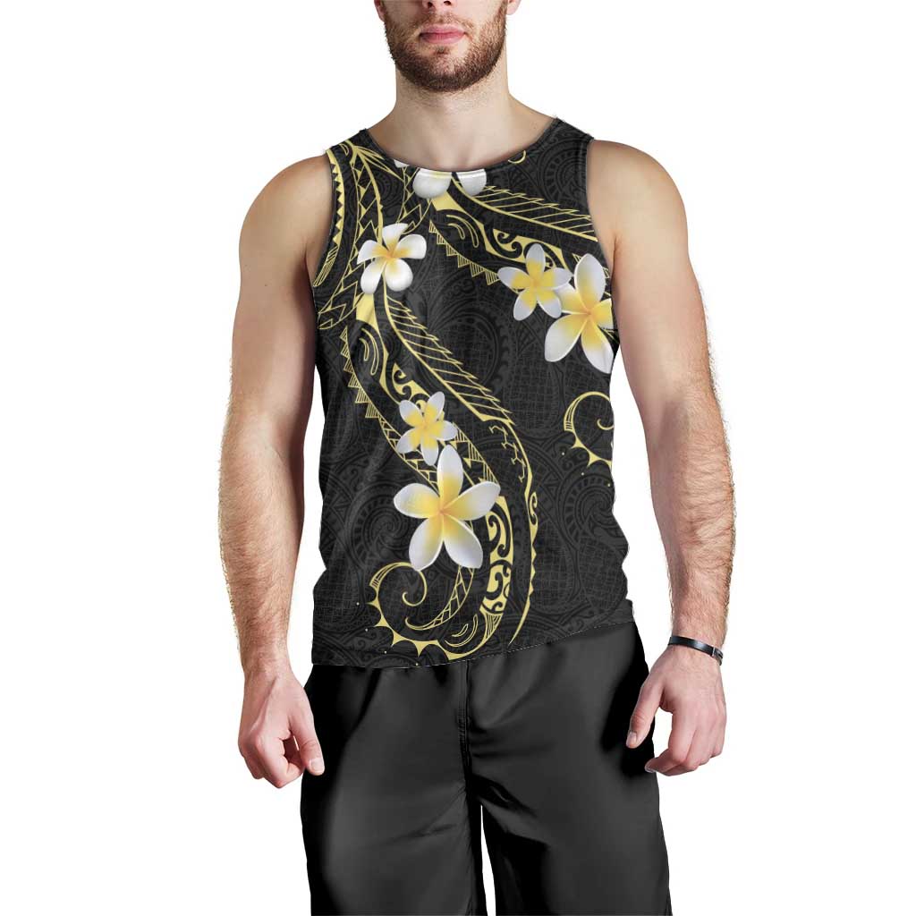 Polynesia Tattoo With Plumeria Men Tank Top Elegant Vibes