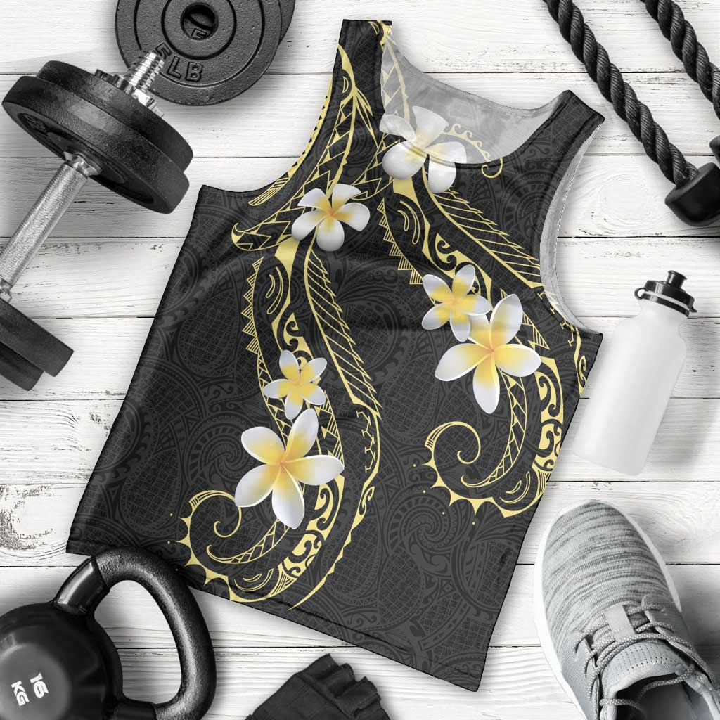 Polynesia Tattoo With Plumeria Men Tank Top Elegant Vibes