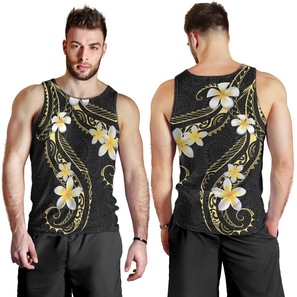 Polynesia Tattoo With Plumeria Men Tank Top Elegant Vibes