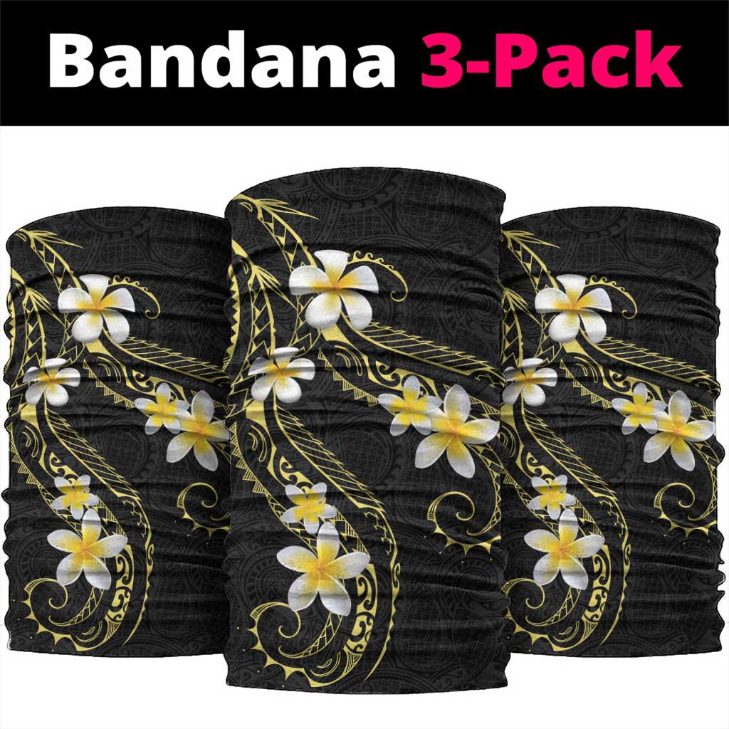 Polynesia Tattoo With Plumeria Neck Gaiter Elegant Vibes