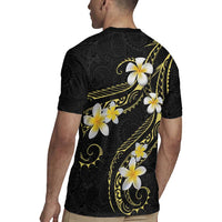 Polynesia Tattoo With Plumeria Rugby Jersey Elegant Vibes