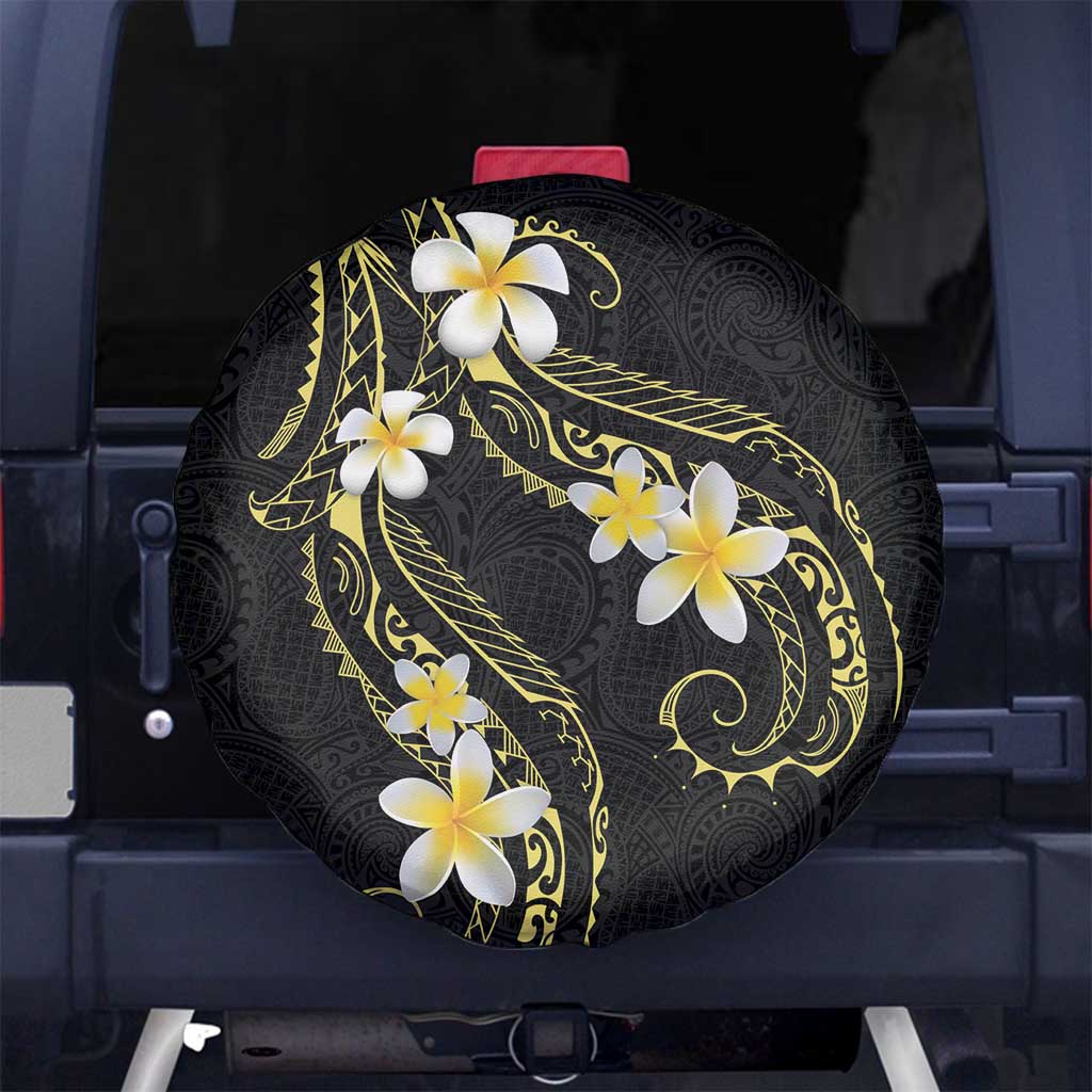 Polynesia Tattoo With Plumeria Spare Tire Cover Elegant Vibes