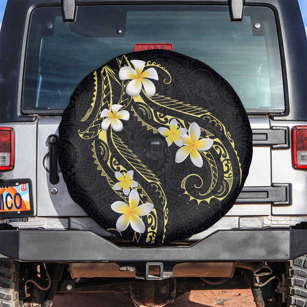 Polynesia Tattoo With Plumeria Spare Tire Cover Elegant Vibes