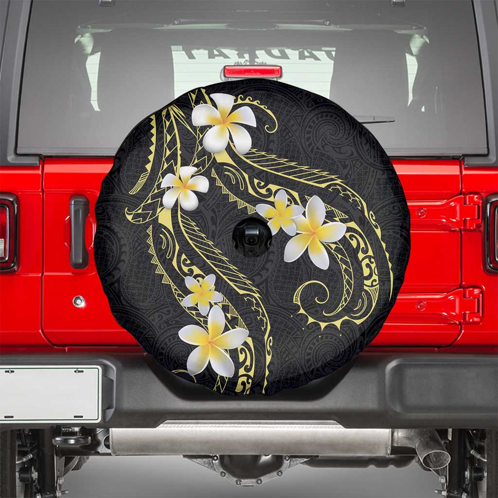 Polynesia Tattoo With Plumeria Spare Tire Cover Elegant Vibes