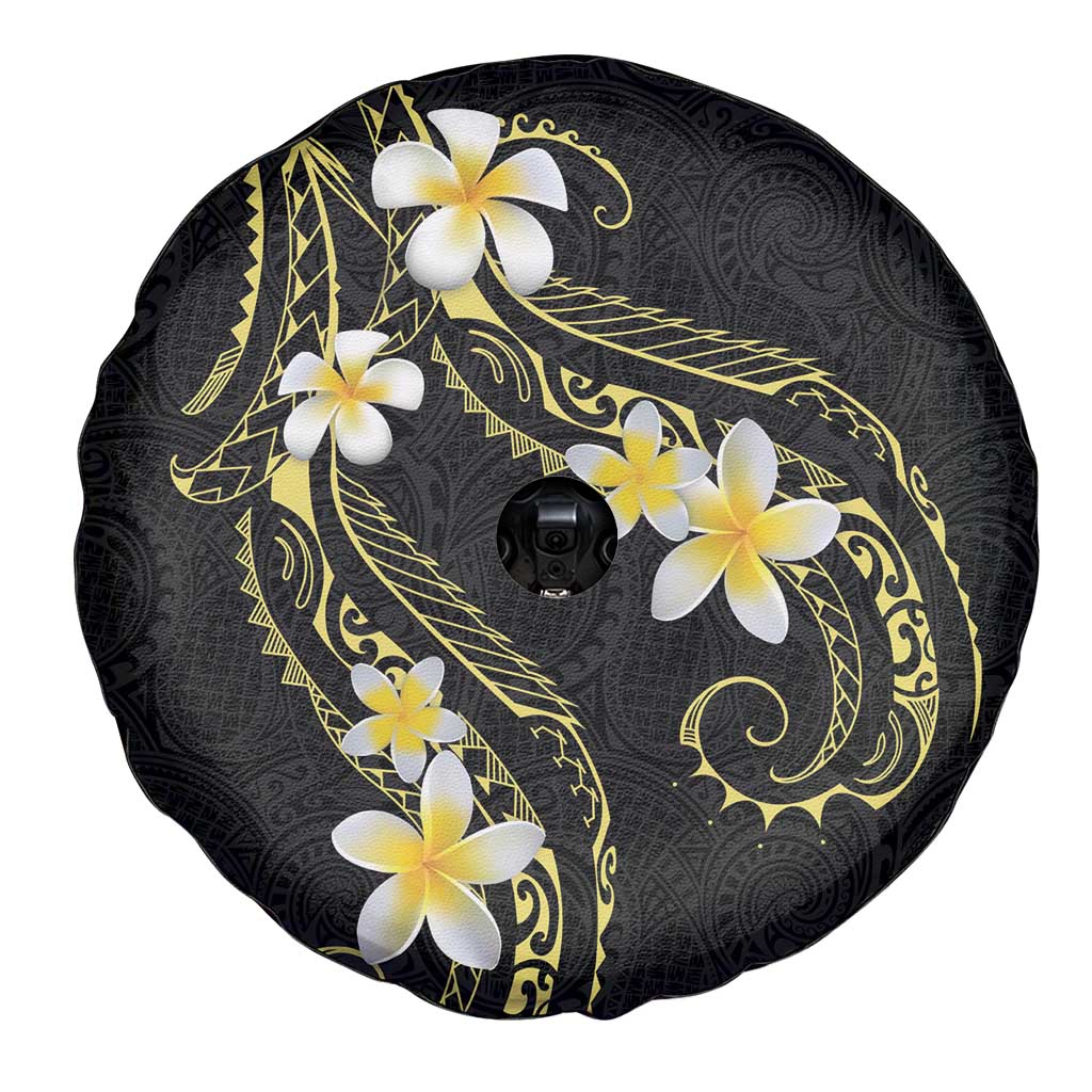 Polynesia Tattoo With Plumeria Spare Tire Cover Elegant Vibes