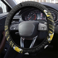 Polynesia Tattoo With Plumeria Steering Wheel Cover Elegant Vibes