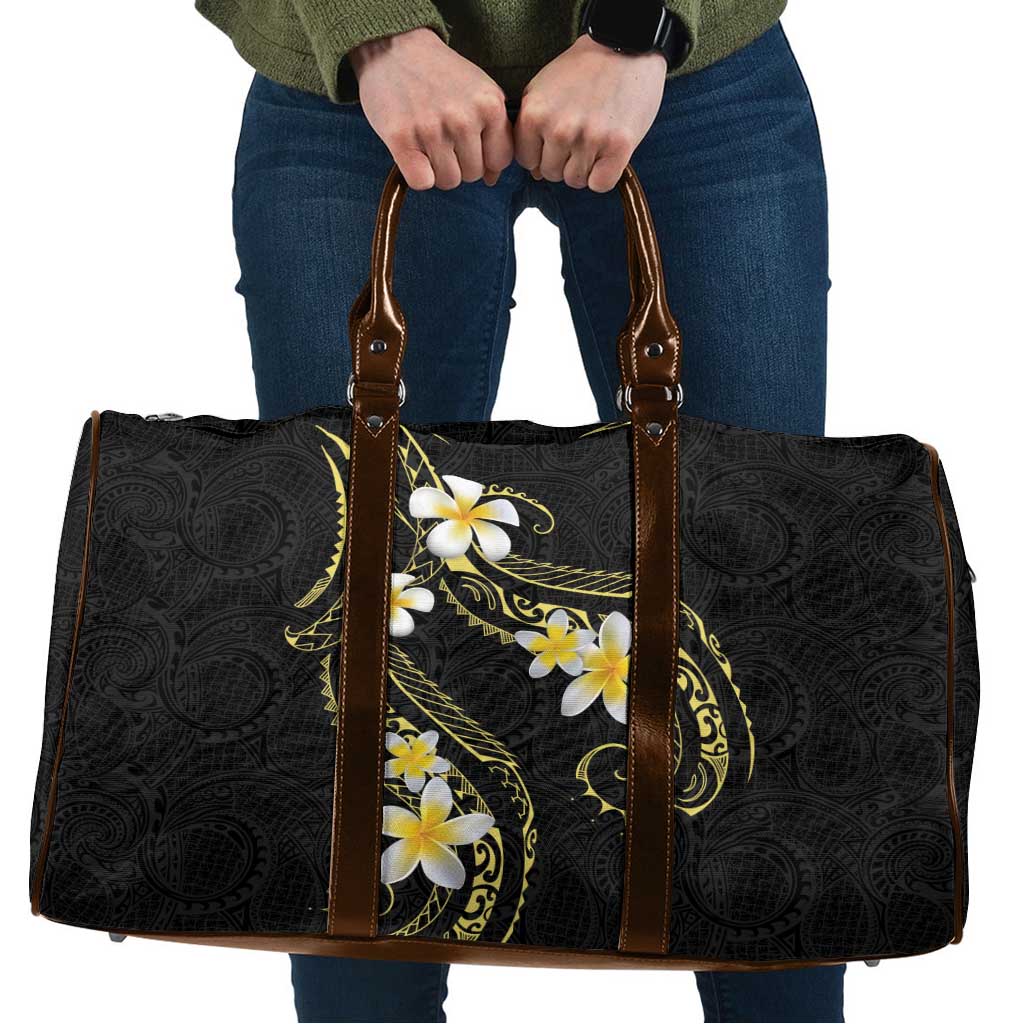 Polynesia Tattoo With Plumeria Travel Bag Elegant Vibes