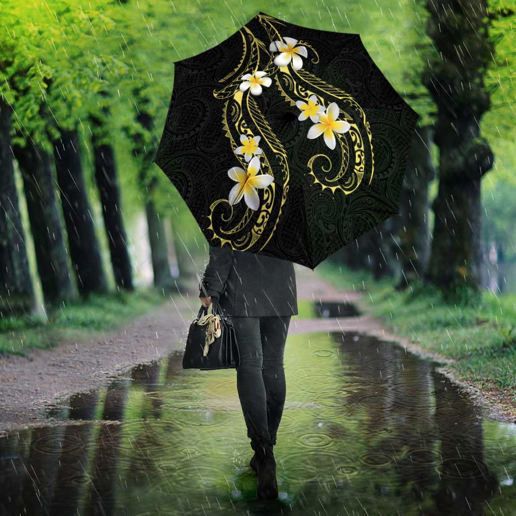 Polynesia Tattoo With Plumeria Umbrella Elegant Vibes LT14 - Polynesian Pride