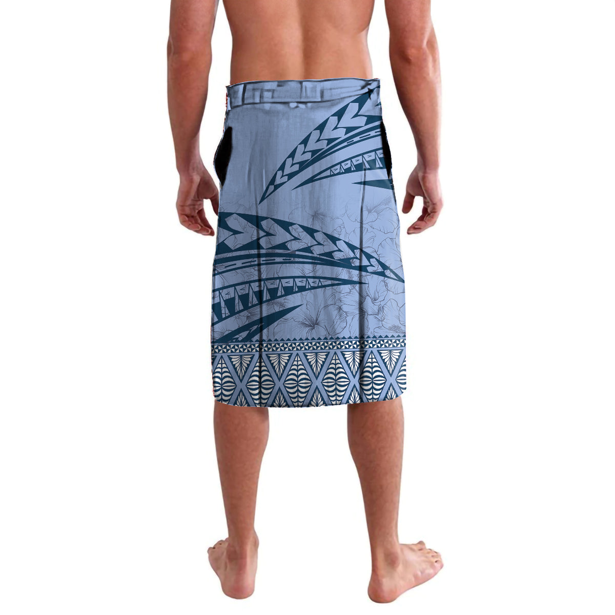 Tonga Father's Day Lavalava Best Dad Ever Tongan Ngatu Pattern - Blue