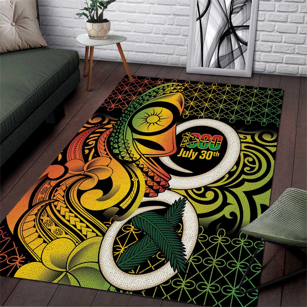 Vanuatu 1980 Area Rug Ni-Van Tamtam Sand Drawing Pattern