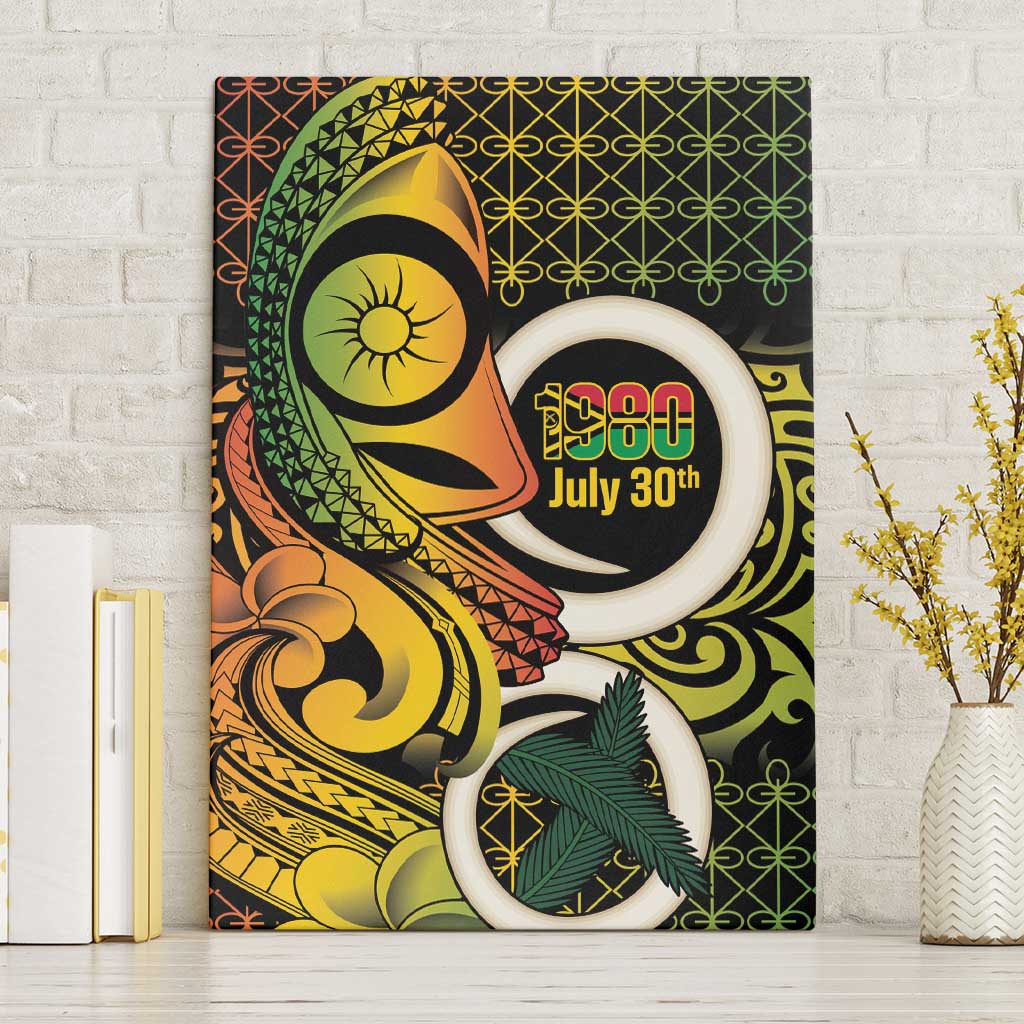 Vanuatu 1980 Canvas Wall Art Ni-Van Tamtam Sand Drawing Pattern