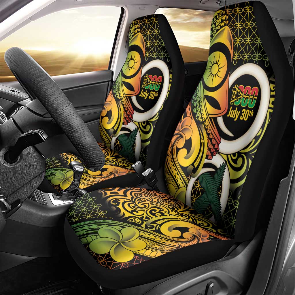 Vanuatu 1980 Car Seat Cover Ni-Van Tamtam Sand Drawing Pattern