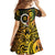 Vanuatu 1980 Family Matching Off The Shoulder Long Sleeve Dress and Hawaiian Shirt Ni-Van Tamtam Sand Drawing Pattern