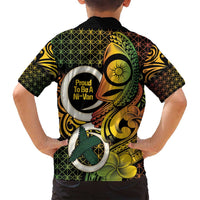 Vanuatu 1980 Family Matching Tank Maxi Dress and Hawaiian Shirt Ni-Van Tamtam Sand Drawing Pattern