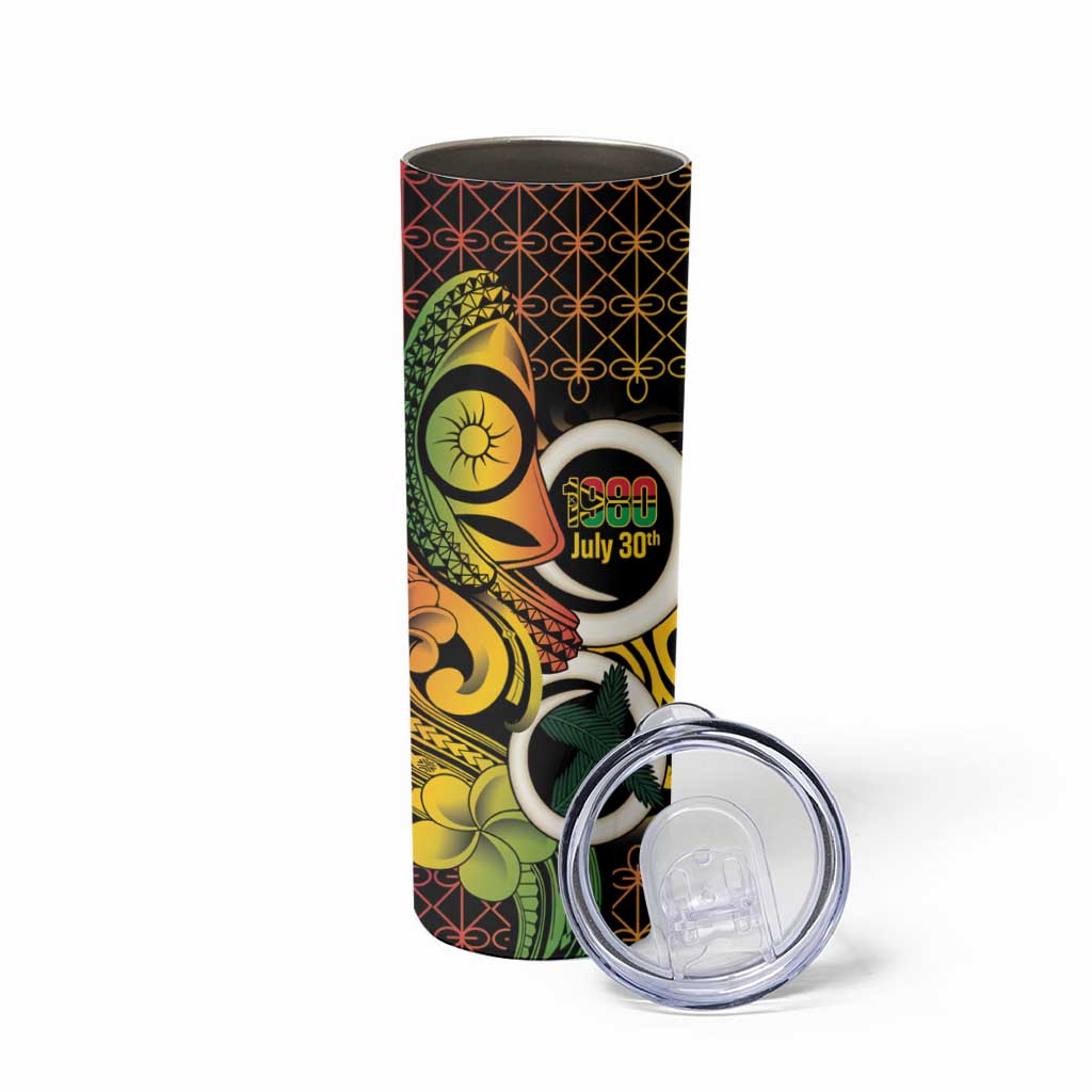 Vanuatu 1980 Skinny Tumbler Ni-Van Tamtam Sand Drawing Pattern