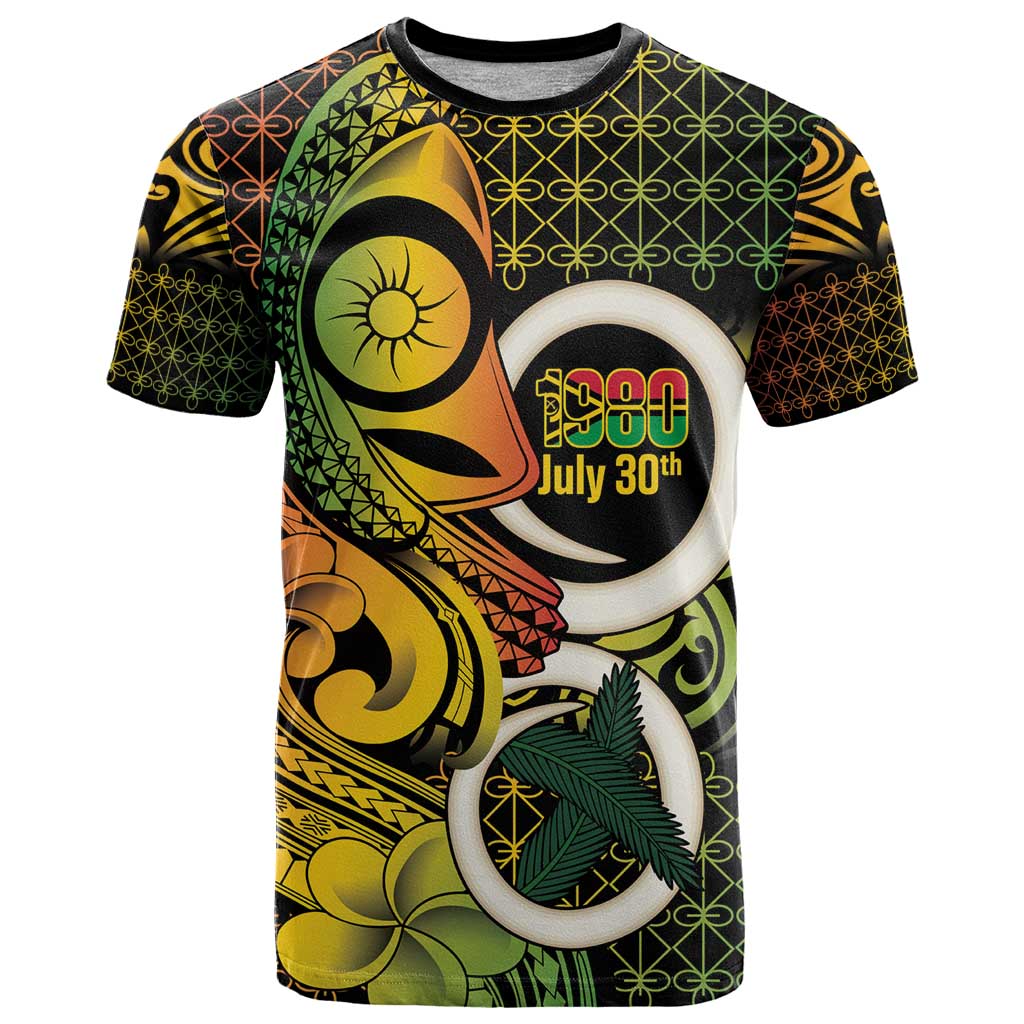 Vanuatu 1980 T Shirt Ni-Van Tamtam Sand Drawing Pattern