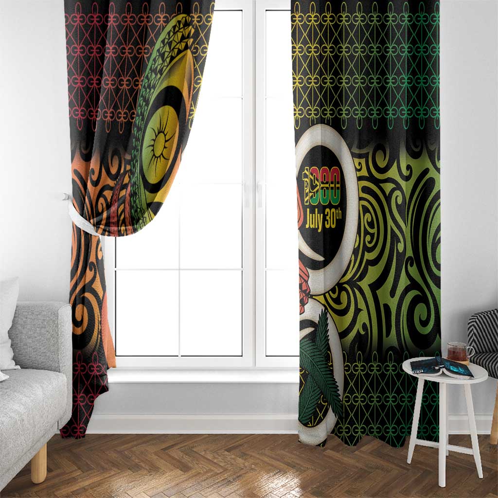 Vanuatu 1980 Window Curtain Ni-Van Tamtam Sand Drawing Pattern