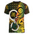Vanuatu 1980 Women V-Neck T-Shirt Ni-Van Tamtam Sand Drawing Pattern