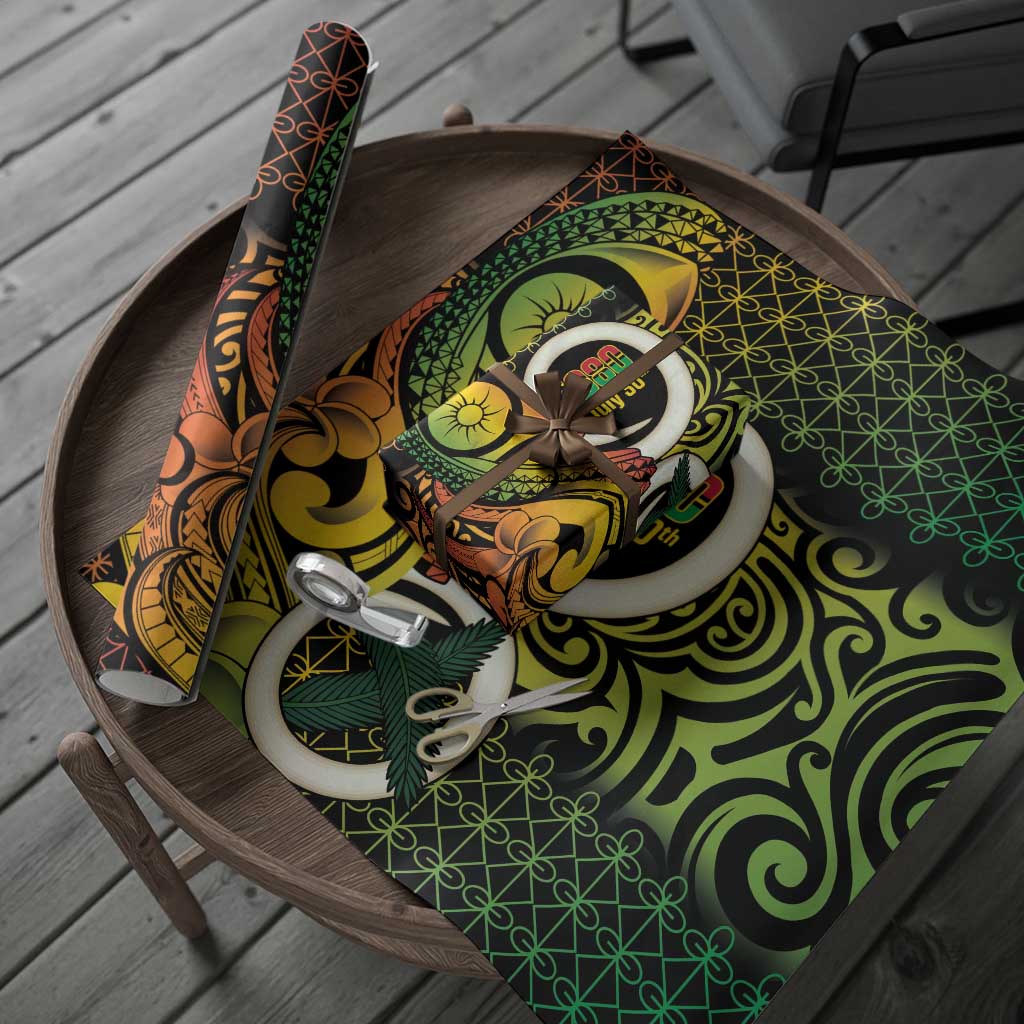 Vanuatu 1980 Wrapping Paper Ni-Van Tamtam Sand Drawing Pattern - Polynesian Pride