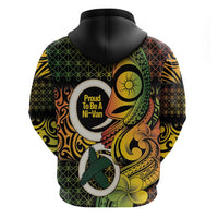 Vanuatu 1980 Zip Hoodie Ni-Van Tamtam Sand Drawing Pattern