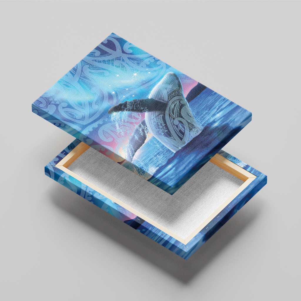 New Zealand Matariki Humpback Whale Canvas Wall Art Paikea Maori New Year Blue Galaxy LT14 - Polynesian Pride