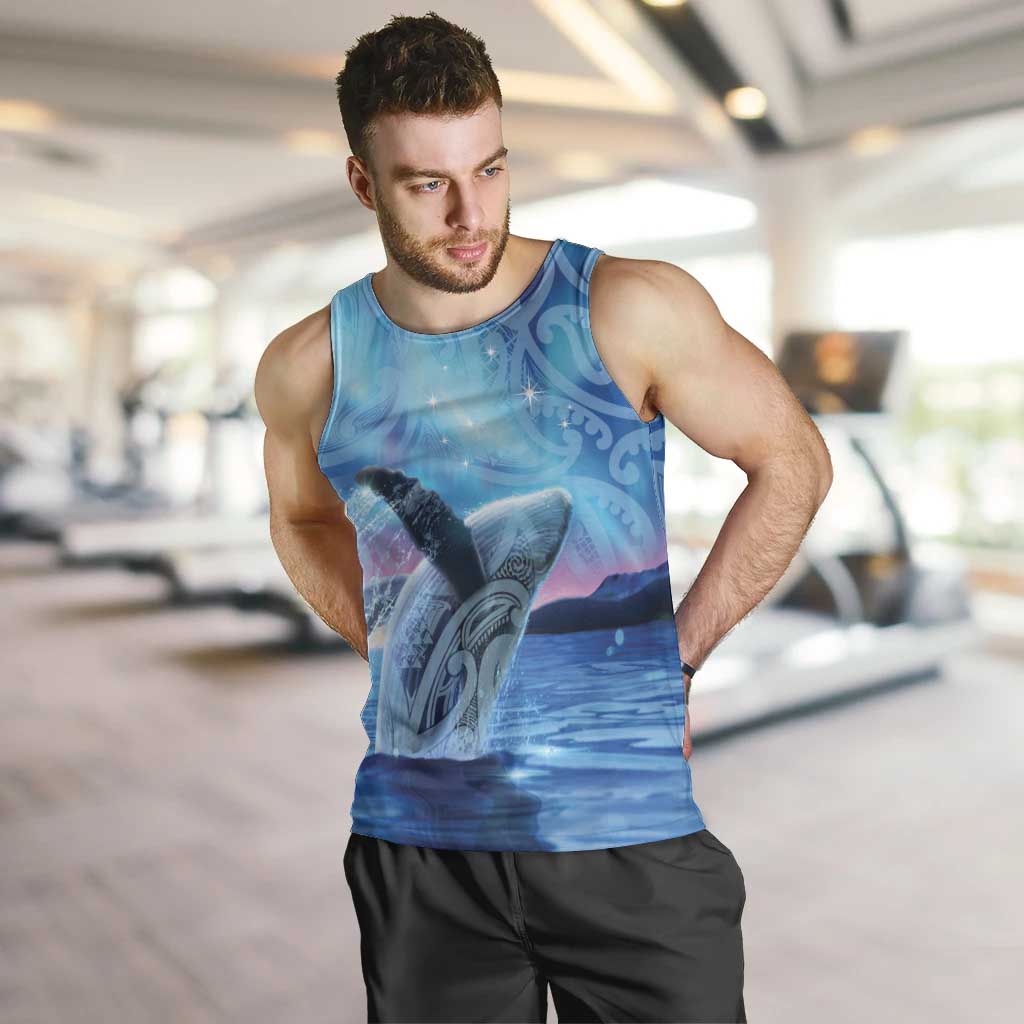 New Zealand Matariki Humpback Whale Men Tank Top Paikea Maori New Year Blue Galaxy