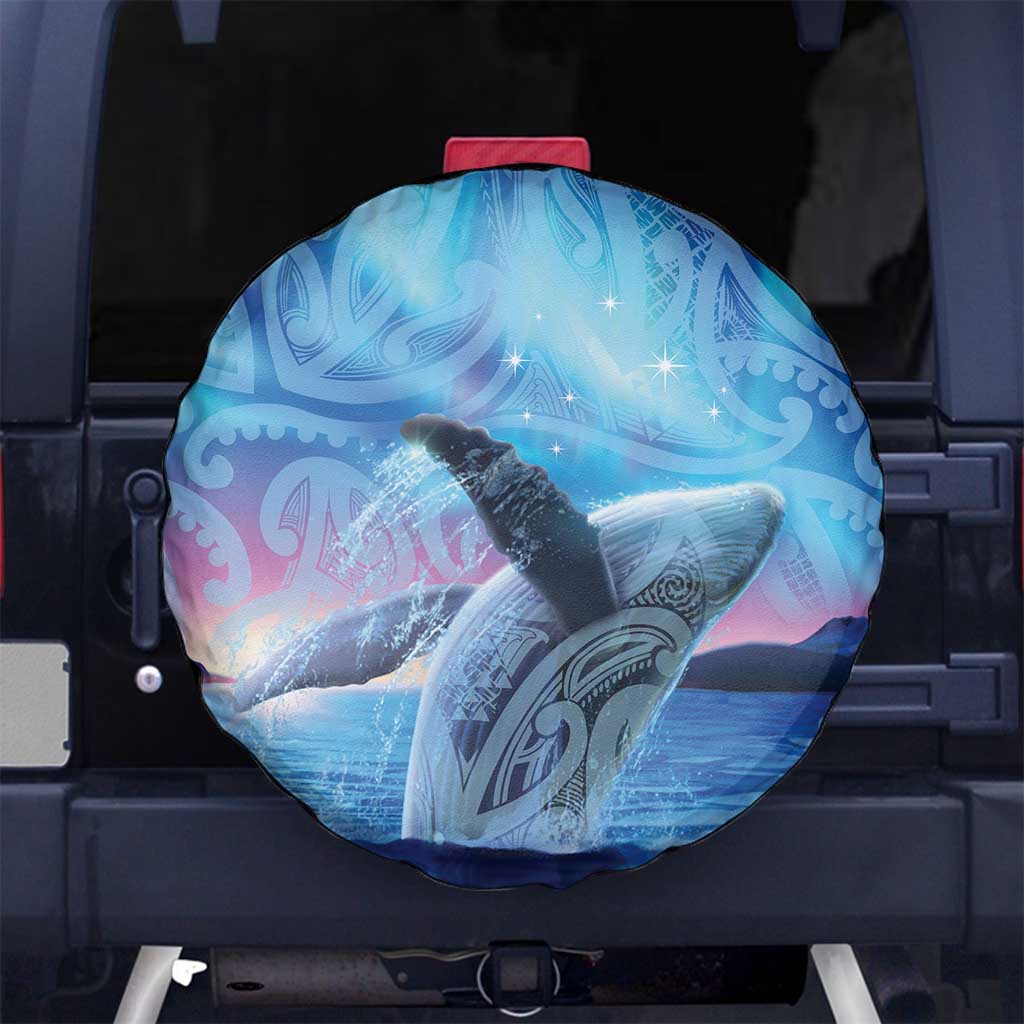 New Zealand Matariki Humpback Whale Spare Tire Cover Paikea Maori New Year Blue Galaxy