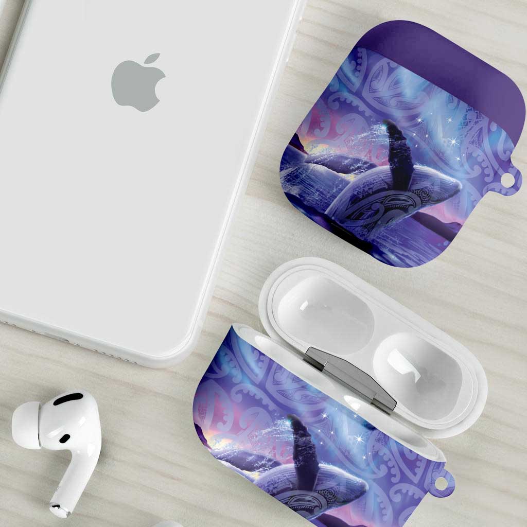 New Zealand Matariki Humpback Whale AirPods Case Paikea Maori New Year Purple Galaxy