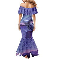New Zealand Matariki Humpback Whale Mermaid Dress Paikea Maori New Year Purple Galaxy