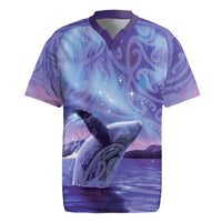 New Zealand Matariki Humpback Whale Rugby Jersey Paikea Maori New Year Purple Galaxy