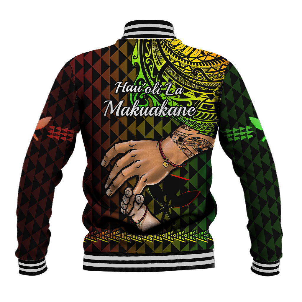 Polynesian Pride Father Day Hawaii Baseball Jacket Kanaka Kakau Hauoli La Makuakane LT14 - Polynesian Pride