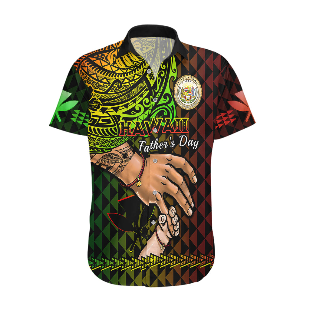 Polynesian Pride Father Day Hawaii Hawaiian Shirt Kanaka Kakau Hauoli La Makuakane LT14 Reggae - Polynesian Pride