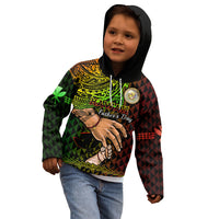 Polynesian Pride Father Day Hawaii Kid Hoodie Kanaka Kakau Hauoli La Makuakane LT14 - Polynesian Pride
