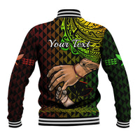 Personalised Father Day Hawaii Baseball Jacket Kanaka Kakau Hauoli La Makuakane LT14 - Polynesian Pride