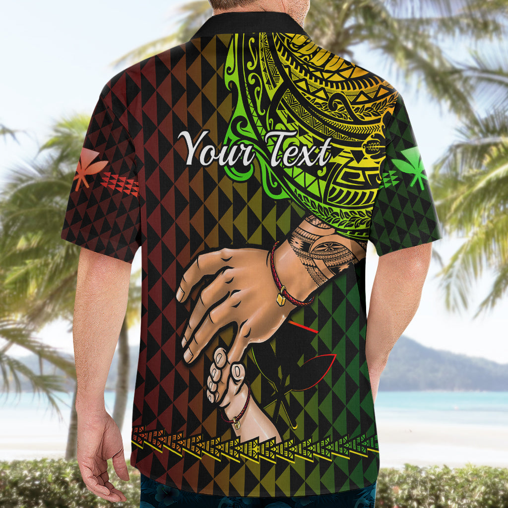 Personalised Father Day Hawaii Hawaiian Shirt Kanaka Kakau Hauoli La Makuakane LT14 - Polynesian Pride