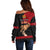 Polynesian Pride Father Day Papua New Guinea Off Shoulder Sweater PNG I Love You Dad Black Version LT14 - Polynesian Pride