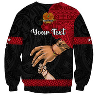 Personalised Father Day Papua New Guinea Sweatshirt PNG I Love You Dad Black Version LT14 - Polynesian Pride