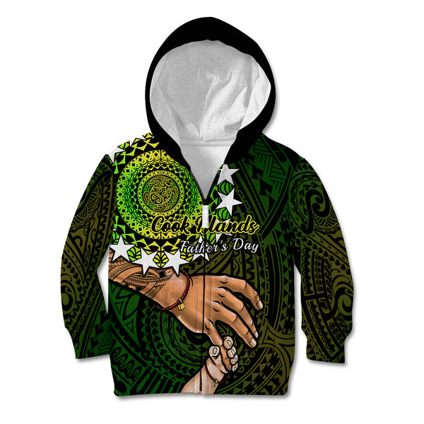Polynesian Pride Mauke Island Kid Hoodie Cook Islands Tribal Wave Style LT9 main image 1