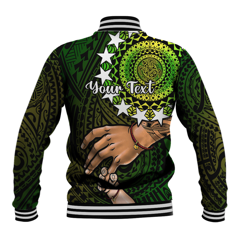Personalised Father Day Cook Islands Baseball Jacket I Love You Dad Kuki Airani Turtle Pattern LT14 - Polynesian Pride