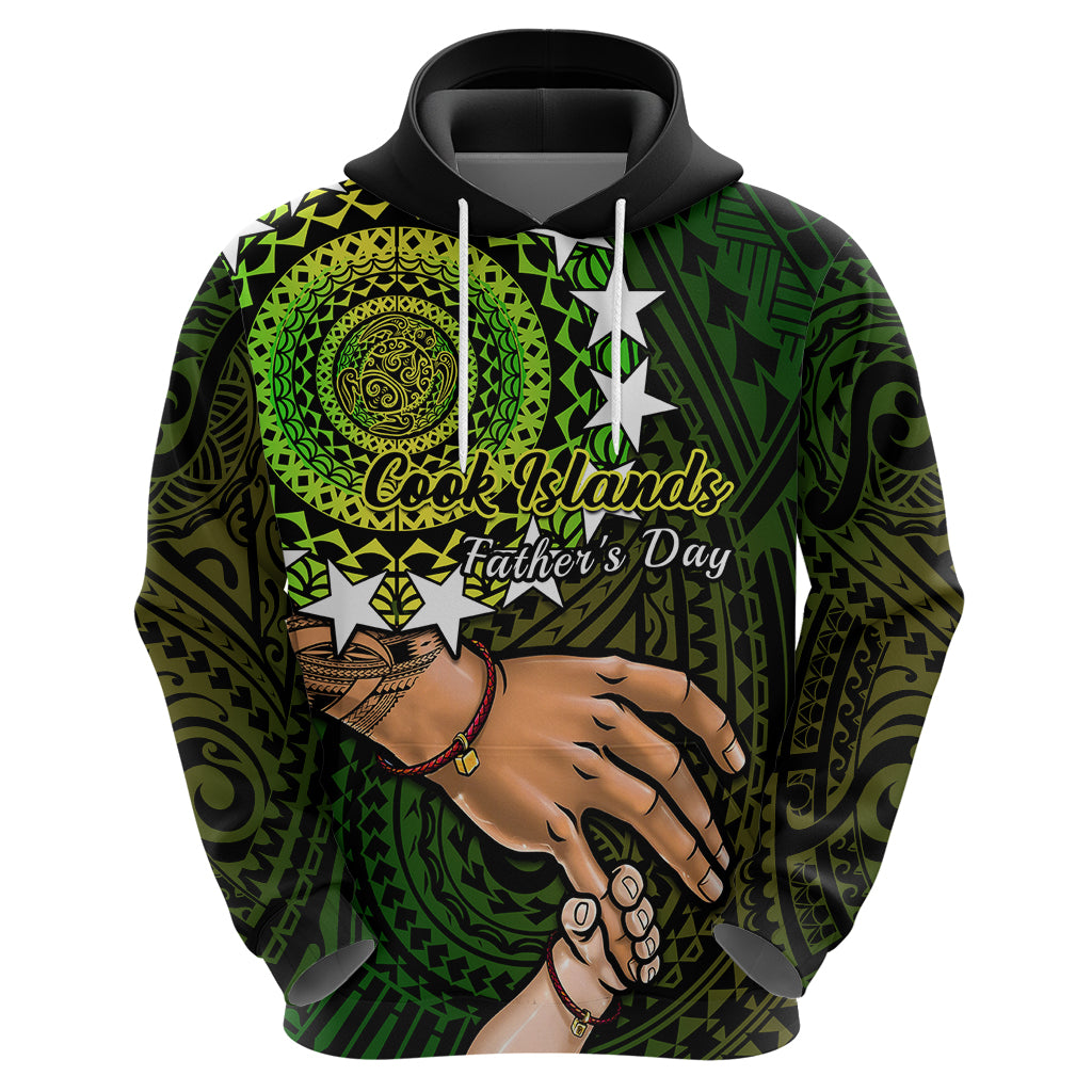 Custom Father Day Cook Islands Hoodie I Love You Dad Kuki Airani Turtle Pattern LT14 - Polynesian Pride