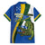 Solomon Islands Independence Day Family Matching Off Shoulder Short Dress and Hawaiian Shirt Happy 7 July Crocodile Flag Style